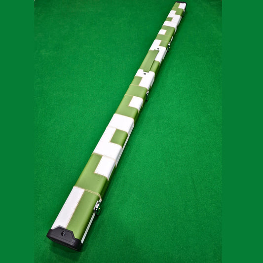Leather 1pc Cue Case With Lock - Block Pattern