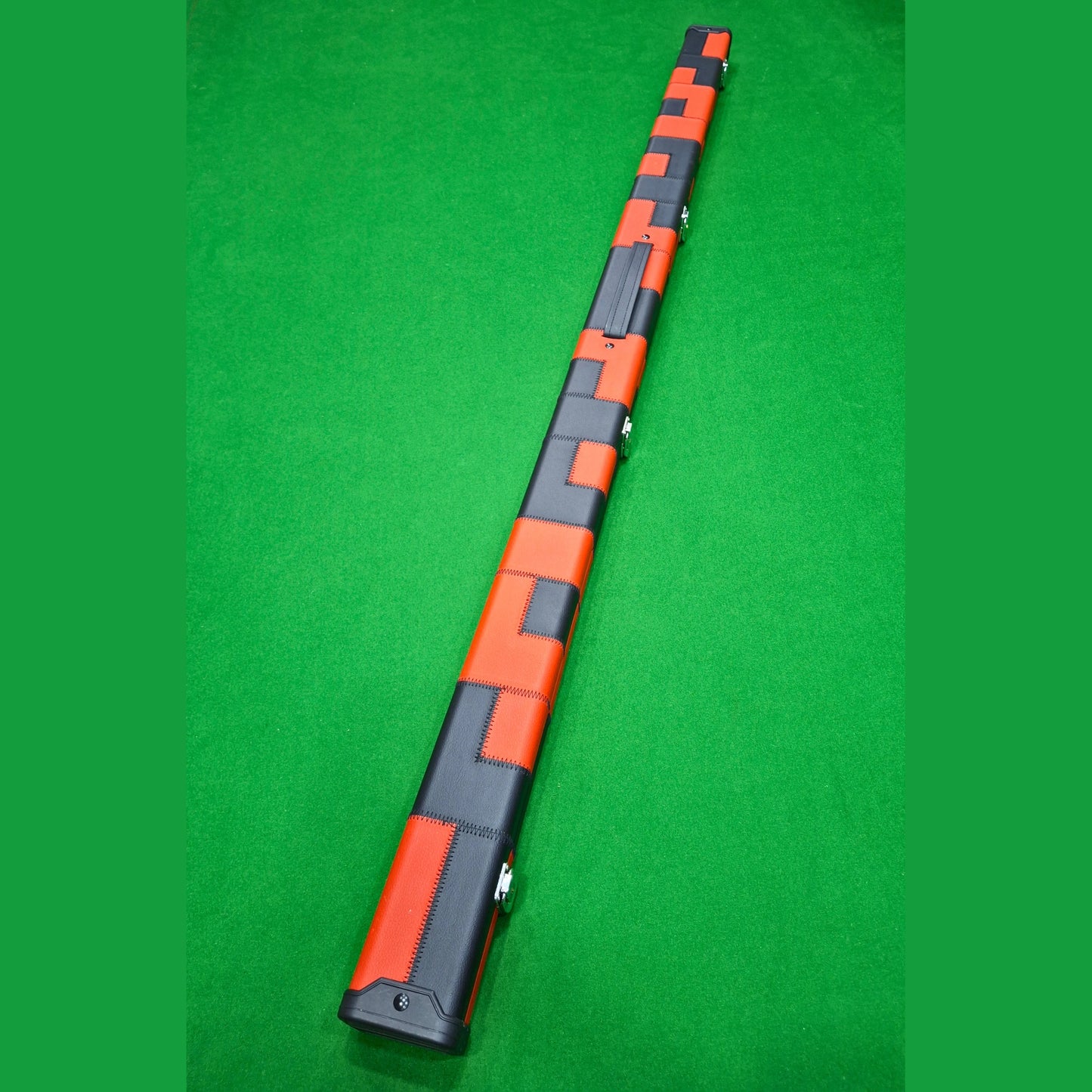 Leather 1pc Cue Case With Lock - Block Pattern