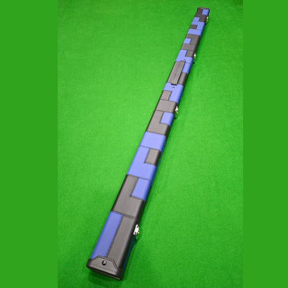Leather 1pc Cue Case With Lock - Block Pattern
