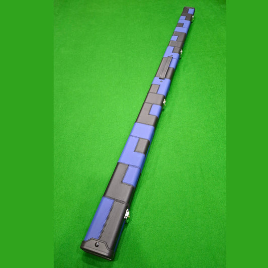 Leather 1pc Cue Case With Lock - Block Pattern