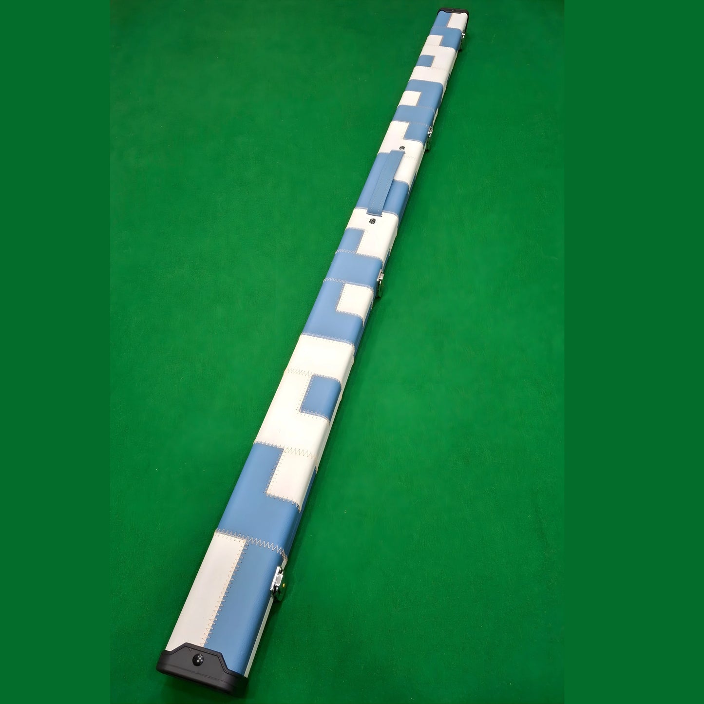Leather 1pc Cue Case With Lock - Block Pattern